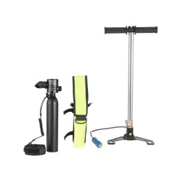 0.5L Scuba Tank 98.43ft Diving Depth Refillable Snorkel Air Tank with Pump