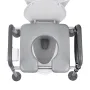 Bedside Commode Chair, 227 kg Capacity, 4-in-1 Portable Toilet and Raised Toilet Seat with Padded Seat & Armrest, Detachable 5L 