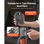 VEVOR V28 Pressing Jaw, 28mm Press Jaw for V-Type Stainless Steel Pipes, High-Strength Carburized Steel Crimping Jaws Compatible