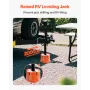 Trailer Jack Blocks, 8" High, 2000 lbs Capacity, 8 Pcs Heavy Duty Camper Leveler Kit - 6 RV Leveling Blocks & 2 Pads, Camper Acc