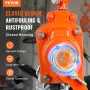 Manual Lever Chain Hoist, 1/4 Ton 250 kg Capacity 3.05m Come Along, G80 Galvanized Carbon Steel with Weston Double-Pawl Brake, A
