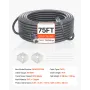 VEVOR Starlink Gen 3-kabel 75 FT / 22,86 m forlængerkabel Standard Generation 3 1200 Mps 26 AWG / 0,15 mm²