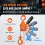 Manual Lever Chain Hoist, 1/4 Ton 250 kg Capacity 3.05m Come Along, G80 Galvanized Carbon Steel with Weston Double-Pawl Brake, A