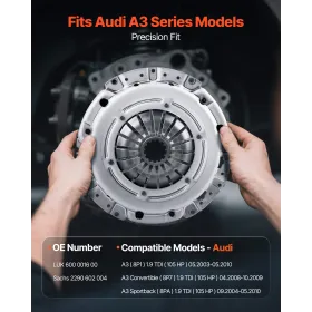 VEVOR Koblingssæt med svinghjul, Heavy Duty OEM Koblingssæt, OEM udskiftningstransmissionskoblingssæt Kompatibel med 2003-2010