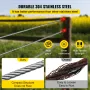VEVOR 1/4" Stainless Steel Cable 200FT, T304 7x19 Tighter Core Cable Railing System Wire Rope Aircraft Deck Railing Kit Fence Wi