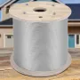 1/4" rustfrit stålkabel 200FT, T304 7x19 strammere