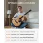 39 in / 990.6 mm Dreadnought Acoustic Guitar Natural Beginner Bundle Gig Bag Adult