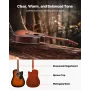 VEVOR 104.,4 mm (41 inch) Cutway Acoustic Guitar Beginner Bundle Gig Bag for Adult Sunburst