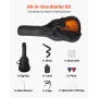 VEVOR 104,4 mm (41 tommer) Cutway akustisk guitar begynderpakke Gig Bag til voksen Sunburst