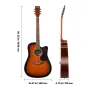 104,4 mm (41 tommer) Cutway akustisk guitar begynderpakke Gig