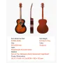 40 in / 1016 mm Dreadnought Acoustic Guitar Beginner Bundle Gig Bag Adult Sunburst