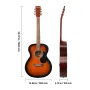 40 in / 1016 mm Dreadnought Acoustic Guitar Beginner Bundle Gig Bag Adult Sunburst