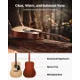 VEVOR 41 tommer / 1041,4 mm Dreadnought akustisk guitar Naturlig begynderpakke Gig Bag Voksen