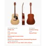 41 tommer / 1041,4 mm Dreadnought akustisk guitar Naturlig