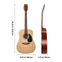VEVOR 41 tommer / 1041,4 mm Dreadnought akustisk guitar Naturlig begynderpakke Gig Bag Voksen
