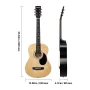 36 in / 914,4 mm Dreadnought Acoustic Guitar Natural Beginner Bundle Gig Bag for Teen