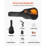 VEVOR 41 in / 1041.4 mm Dreadnought Acoustic Guitar Beginner Bundle Gig Bag Adult Sunburst