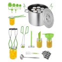 Canning Supplies Starter Kit 11 Pieces Stainless Steel Water Bath Cannner
