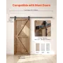 VEVOR 10FT Sliding Barn Door Hardware Kit, 330 LBS Weight Capacity, Compatible with 60 Inches Max Width & 1-3/8 to 1-3/4 Inches 