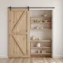 10FT Sliding Barn Door Hardware Kit, 330 LBS Weight Capacity, Compatible with 60 Inches Max Width & 1-3/8 to 1-3/4 Inches Thickn