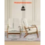 VEVOR Accent Chair, High Back Mid Century Modern Armchair with Solid Wood Frame and Non-Slip Legs, Upholstered Leisure Chairs wi
