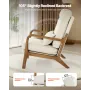 VEVOR Accent Chair, High Back Mid Century Modern Armchair with Solid Wood Frame and Non-Slip Legs, Upholstered Leisure Chairs wi