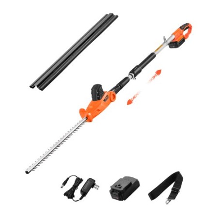 Extendable Cordless Electric Hedge Trimmer 20V 1200RMP with 20in Blade