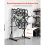VEVOR Bike Rack, 300LBS/136KG Capacity for up to 5 Bikes, Freestanding Bike Storage Rack, Carbon Steel Vertical Bicycle Stand fo