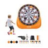 Inflatable Soccer Dart Board over 6 ft with 4 Kick Ball 6 Darts 6 Axe Pump