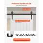 Sliding Barn Door, 762 x 2134mm, High-Strength MDF Panel, Barn Door with Hardware Kit, Water-Proof PVC Surface, Easy to Install,