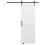 VEVOR Sliding Barn Door, 762 x 2134mm, High-Strength MDF Panel, Barn Door with Hardware Kit, Water-Proof PVC Surface, Easy to In