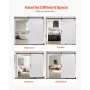 Sliding Barn Door, 1219 x 2134mm, High-Strength MDF Panel, Barn Door with Hardware Kit, Water-Proof PVC Surface, Easy to Install
