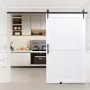 Sliding Barn Door, 1219 x 2134mm, High-Strength MDF Panel, Barn Door with Hardware Kit, Water-Proof PVC Surface, Easy to Install