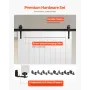 Sliding Barn Door, 1067 x 2134mm, High-Strength MDF Panel, Barn Door with Hardware Kit, Water-Proof PVC Surface, Easy to Install