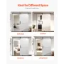 Sliding Barn Door, 1067 x 2134mm, High-Strength MDF Panel, Barn Door with Hardware Kit, Water-Proof PVC Surface, Easy to Install