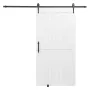 Sliding Barn Door, 1067 x 2134mm, High-Strength MDF Panel, Barn Door with Hardware Kit, Water-Proof PVC Surface, Easy to Install