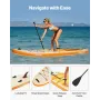 VEVOR Inflatable Stand Up Paddle Board, 3.23m x 84cm x 15cm Wide Ultra-Light SUP Paddleboard, All Accessories Included, Pump, Pa