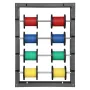 Wire Spool Rack, 4 Adjustable Rods, Cold-Rolled Steel Wire Spool Holder Wall Mounted for Multi-Spools, Wiring Storage, 68kg / 15