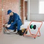 Cable Caddy, kraftig stålramme, spoleholder til elektriske