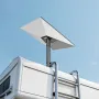 Starlink RV Ladder Mount, 360°Adjustable Angle Mounting Standard Gen 3 Pipe Kit, Heavy-Duty Steel Extra Short Starlink RV Ladder