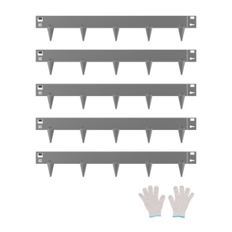 Steel Landscape Edging 5 Packs 39 x 3in Rust-Resistant for Yard Dark Gray