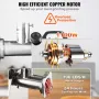 Electric Meat Grinder, 360.7 kg/H Capacity, 1100W (6000W MAX) Industrial Meat Mincer with 2 Blade, 3 Grinding Plates, Sausage Ma