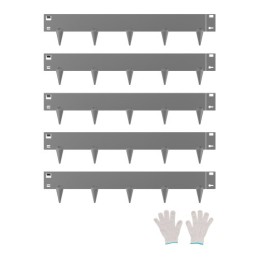 Steel Landscape Edging 5 Packs 39 x 4in Rust-Resistant for Yard Dark Gray
