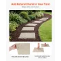 Garden Stepping Stones, 4Pcs 39.5x39.5 cm, Decorative Stepping Stones with Stakes, Weather-Resistant Plastic Pathway Pavers, Smo