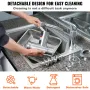 Electric Meat Grinder, 360.7 kg/H Capacity, 1100W (6000W MAX) Industrial Meat Mincer with 2 Blade, 3 Grinding Plates, Sausage Ma