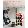 Wire Spool Rack, 11 Rods, Multi-Spool Wire Rack Dispenser, Cable Caddy with Wheels, Cable Holder with Storage Tray for Wiring St