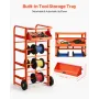 VEVOR Wire Spool Rack, 11 Rods, Multi-Spool Wire Rack Dispenser, Cable Caddy with Wheels, Cable Holder with Storage Tray for Wir