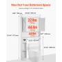 Over The Toilet Storage Cabinet, 171.3 cm Height Bathroom Storage Organizer with Double Door and Adjustable Shelf, Bathroom Spac