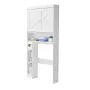 VEVOR Over The Toilet Storage Cabinet, 171.3 cm Height Bathroom Storage Organizer with Double Door and Adjustable Shelf, Bathroo