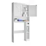 Over The Toilet Storage Cabinet, 171.3 cm Height Bathroom Storage Organizer with Double Door and Adjustable Shelf, Bathroom Spac
